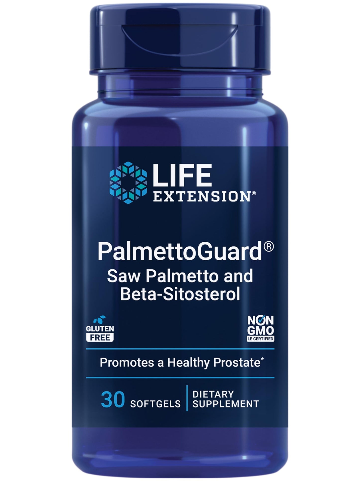 Life Extension PalmettoGuard Saw Palmetto & Beta-Sitosterol – Supports Healthy Prostate Function & Hormone Metabolism Health – Supplements for Men - Gluten-Free Non-GMO – 30 softgels